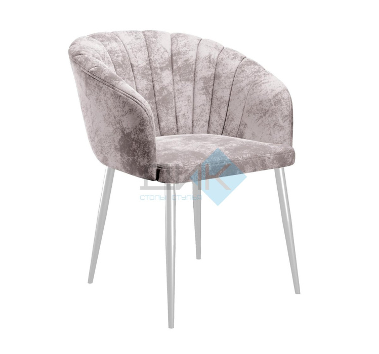 Стул DikLine 441 M02 бежевый, ножки белые Стул DikLine 441 M02 бежевый, ножки белые