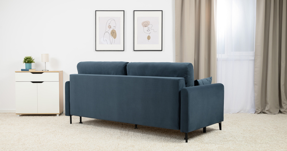 Диван "Барселона" ТД 674 Diagonal 999 (синий)