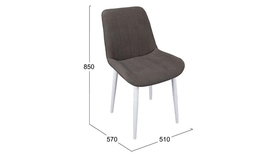 Стул «Мартин» Белый муар, Велюр Megen 14