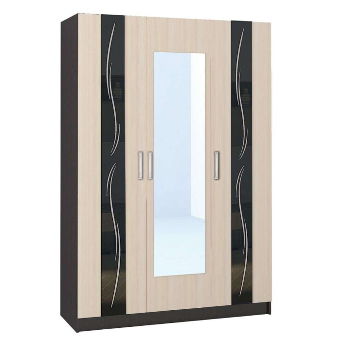 Шкаф трехдверный "Эрика" Венге/Дуб молочный Шкаф трехдверный "Эрика" Венге/Дуб молочный