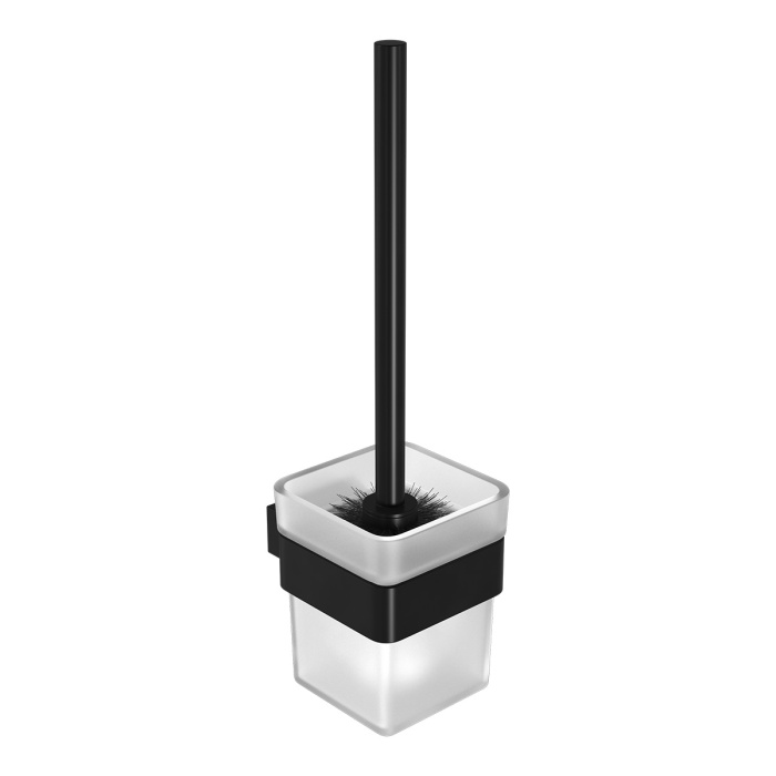 Ёршик для унитаза Lemark SMOOTH LINE с держателем, чёрный матовый Ёршик для унитаза Lemark SMOOTH LINE с держателем, чёрный матовый