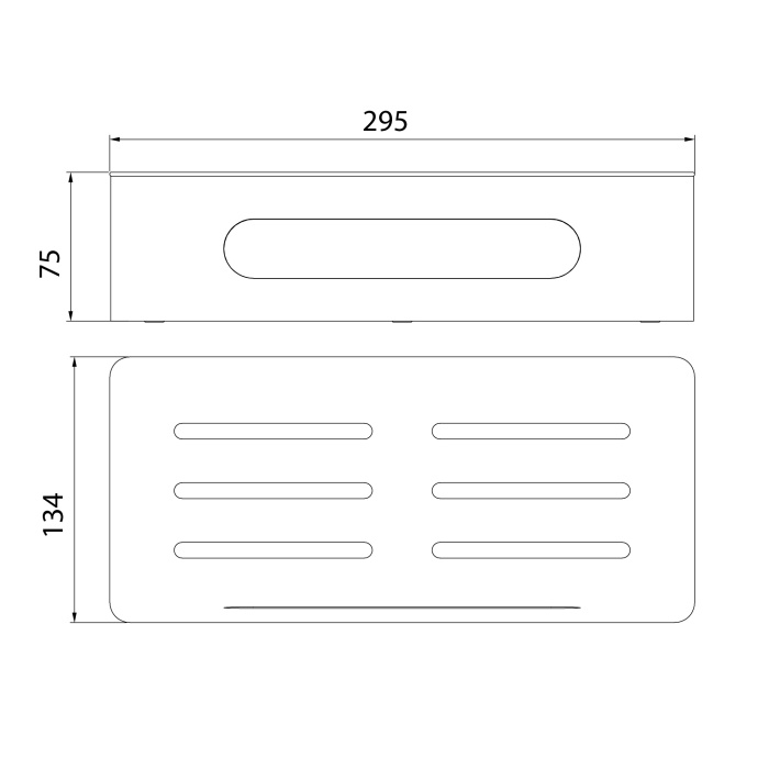 Полка для душа прямая Lemark SHELF LINE