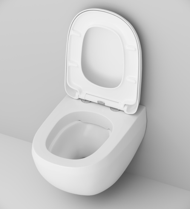 Унитаз подвесной безободковый с быстросъемным сиденьем микролифт AM.PM "Sensation"