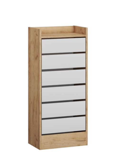 Обувница узкая ЯПТ-1 "Ямайка" Дуб Крафт / Белый Обувница узкая ЯПТ-1 "Ямайка" Дуб Крафт / Белый