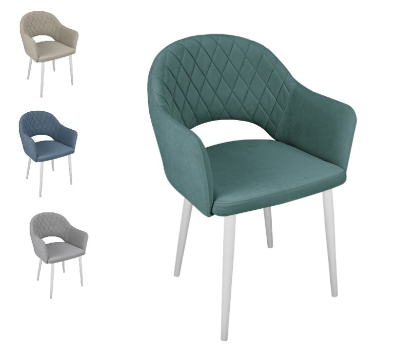 Стул «София» Т6 Белый муар, Велюр Стул «София» Т6 Белый муар, Велюр