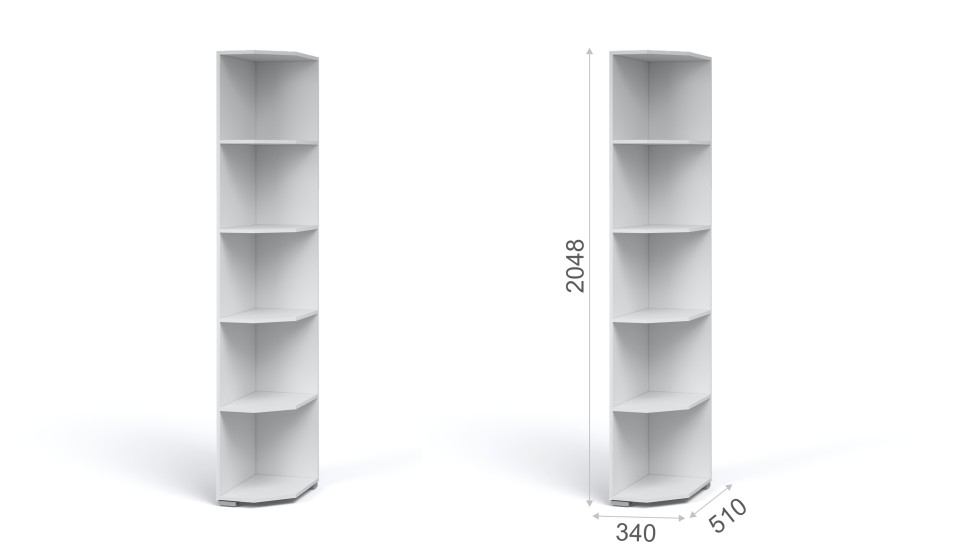 Угловой стеллаж "Лацио" Белый Угловой стеллаж "Лацио" Белый