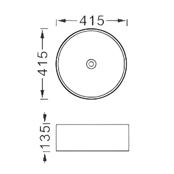 Раковина накладная Aquatek Европа 41 AQ5558-MB Черная матовая