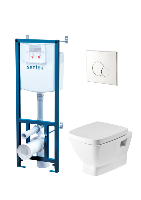 Инсталляция SANTEK Пэк "Нео" с подвесным унитазом Инсталляция SANTEK Пэк "Нео" с подвесным унитазом