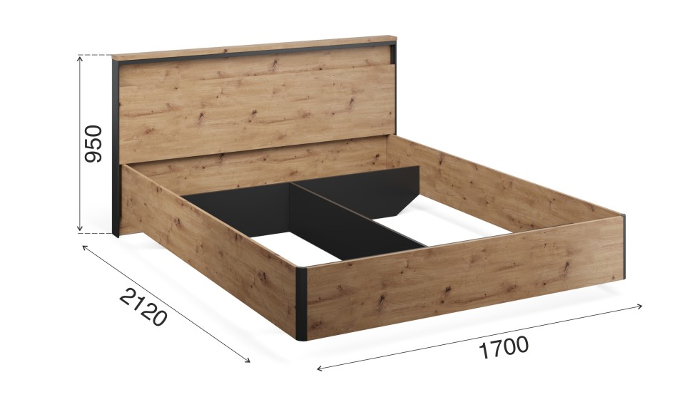 Кровать 160*200 "Тринити" без ламелей