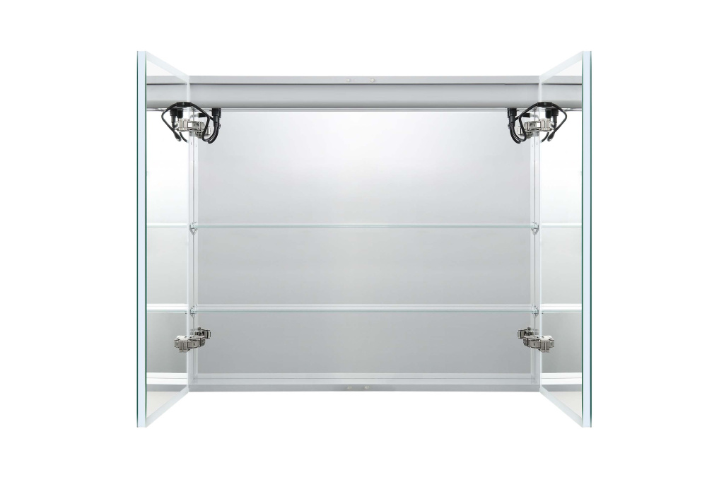 Алюминиевый зеркальный шкаф с подсветкой 800Х700Х133