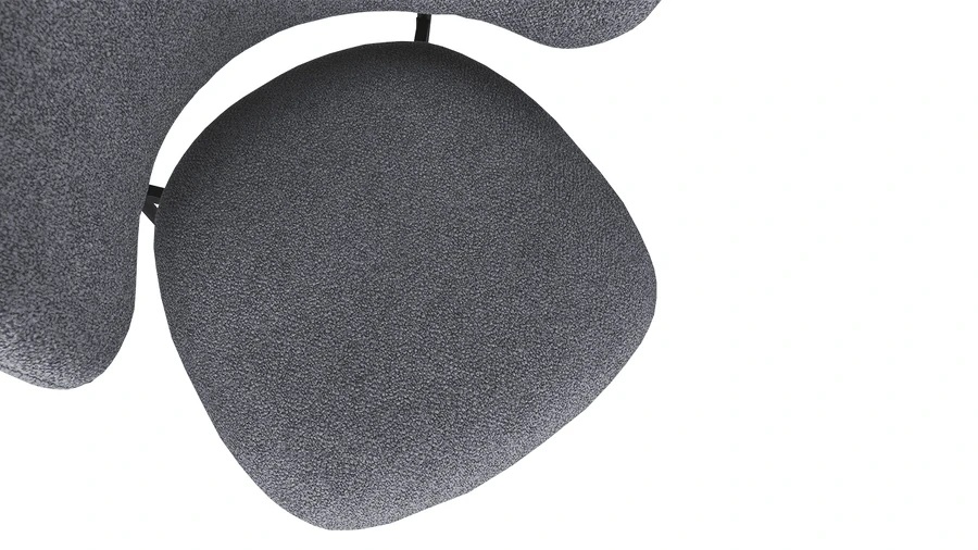 Стул «Флавио» Черный муар, Микровелюр Ness Graphite