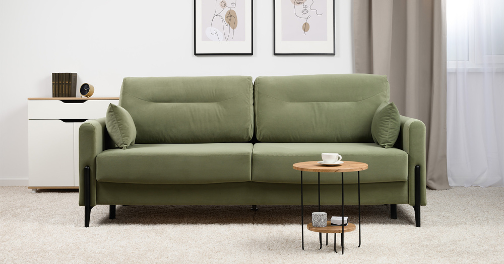 Диван "Барселона" ТД 672 Diagonal 694 (оливковый)