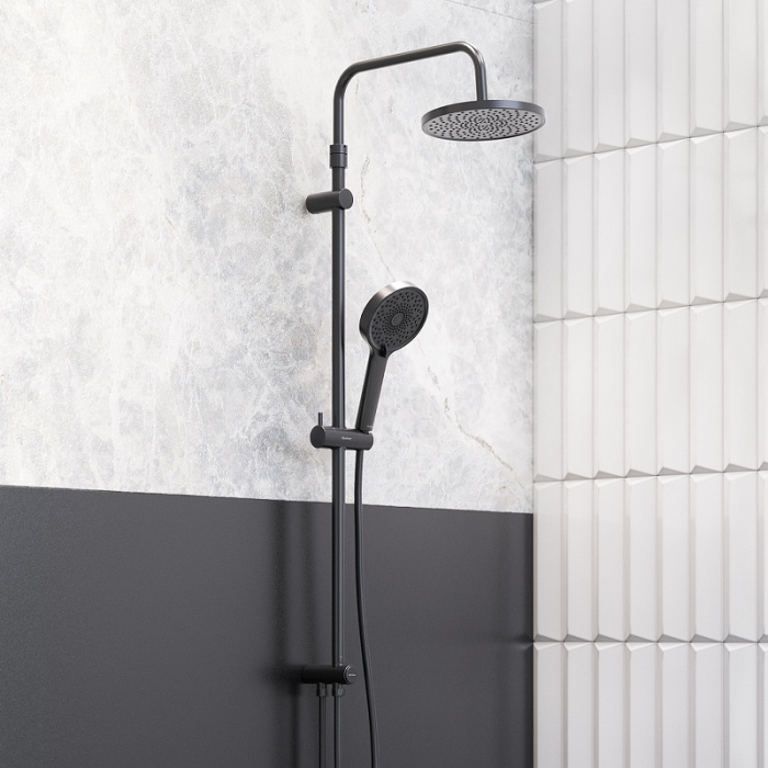 Душевая система Damixa Apollo 947000300 Черная матовая Душевая система Damixa Apollo 947000300 Черная матовая