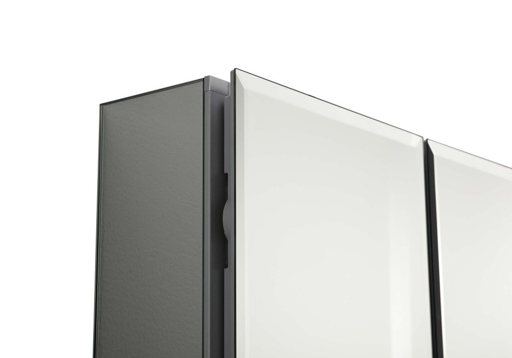 Алюминиевый зеркальный шкаф без подсветки 762Х660Х134