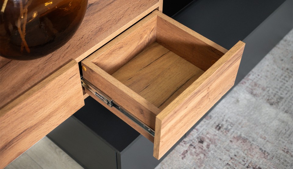 Стенка "Риана" 2,07 м Антрацит / Дуб вотан