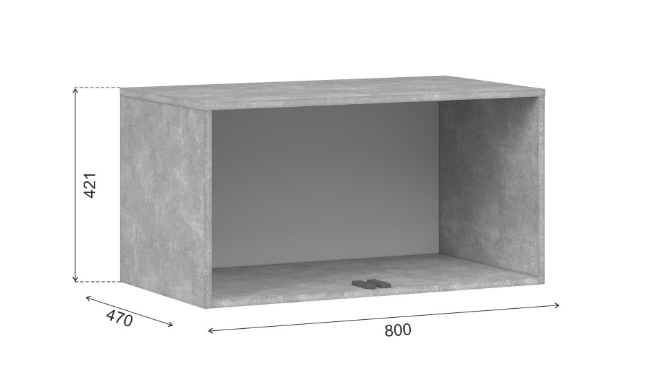 Антресоль "Чикаго" 2 двери Белый / Ателье светлый