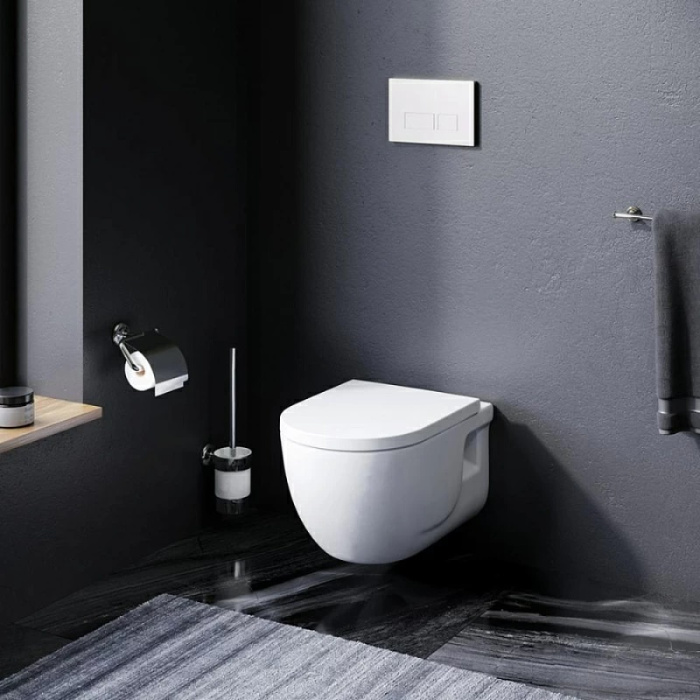 Унитаз подвесной AM.PM Like C801701SC безободковый с сиденьем микролифт Унитаз подвесной AM.PM Like C801701SC безободковый с сиденьем микролифт