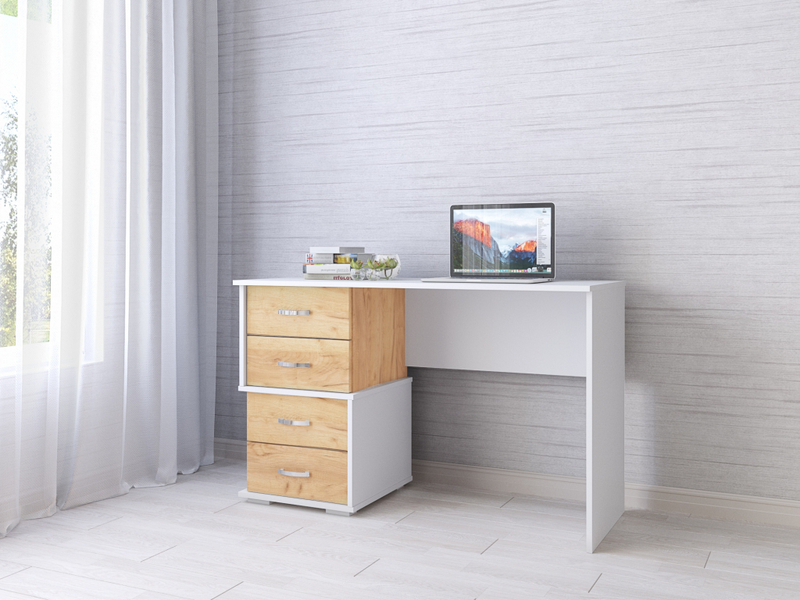 Стол письменный Сити-2 Дуб крафт золотой/Белый Стол письменный Сити-2 Дуб крафт золотой/Белый