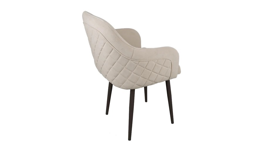 Стул «Бэнтли» Черный муар, Велюр DREAM Beige (бежевый)