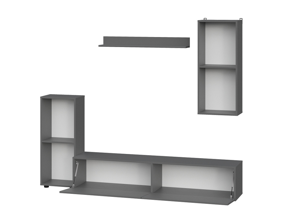 Гостиная "МГС 10" Графит серый СНЯТО С ПРОИЗВОДСТВА