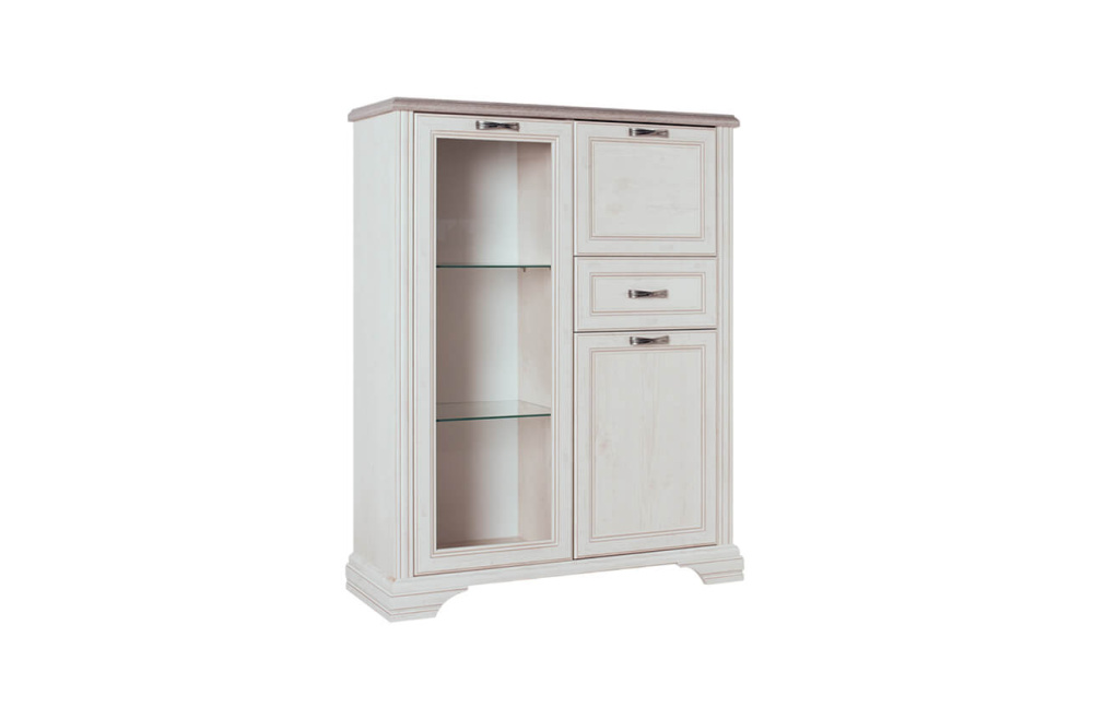 Шкаф с витриной "МОНАКО" 1V2D1S