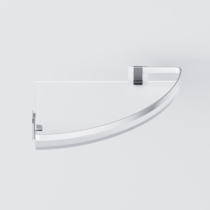 Полка угловая стеклянная, алюминий A7456100 Sense L