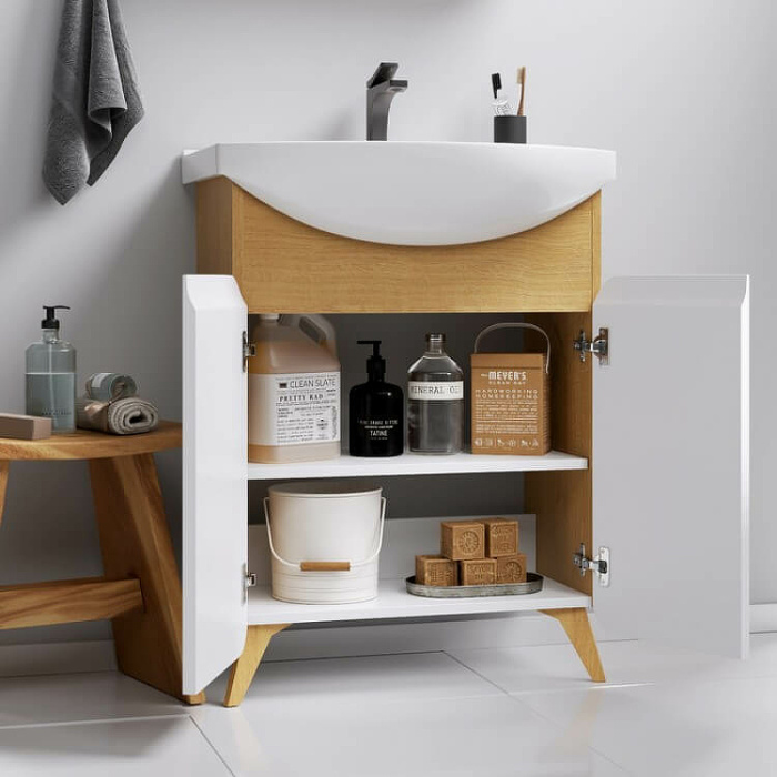 Тумба напольная с раковиной Aqwella "Basic 65"