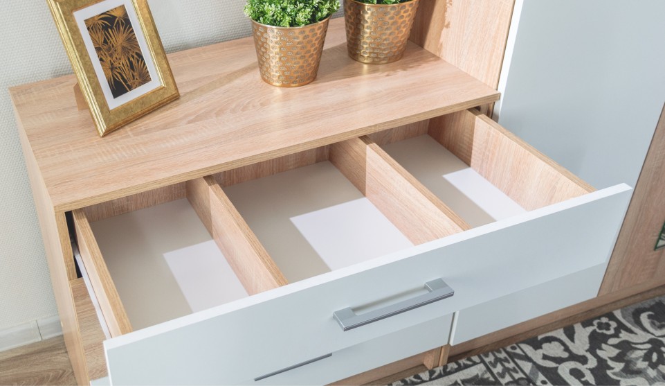 Комод "Алена" Дуб сонома/Белый