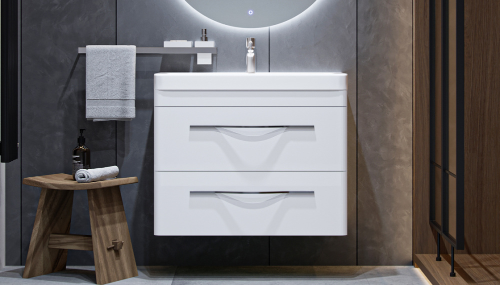 Тумба с раковиной "Velvex" Jill 80 Тумба с раковиной "Velvex" Jill 80