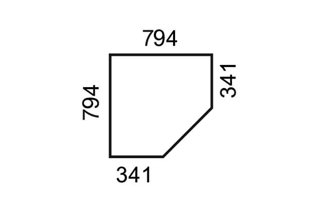 Шкаф угловой с полками "ОСКАР" L-P