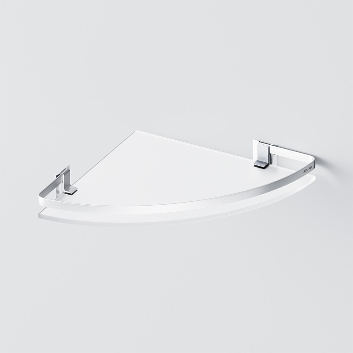 Полка угловая стеклянная, алюминий A7456100 Sense L