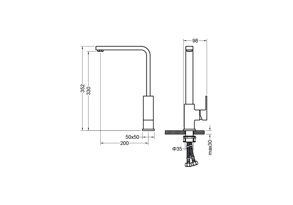 Смеситель для кухни "Либра" AQ1680CR