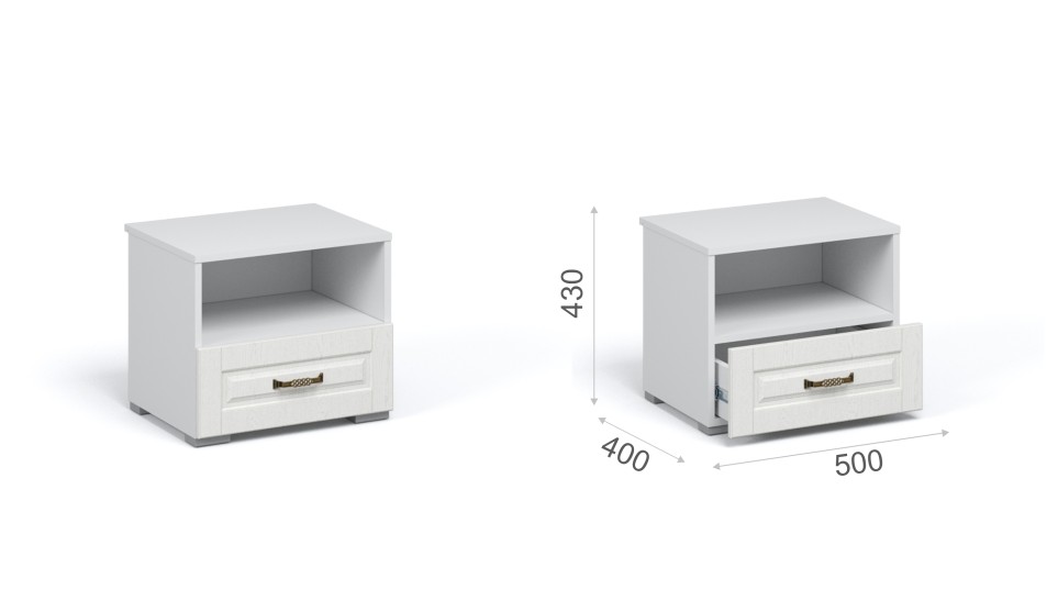 Тумба прикроватная "Лацио" (бронза) 1 ящик Тумба прикроватная "Лацио" (бронза) 1 ящик