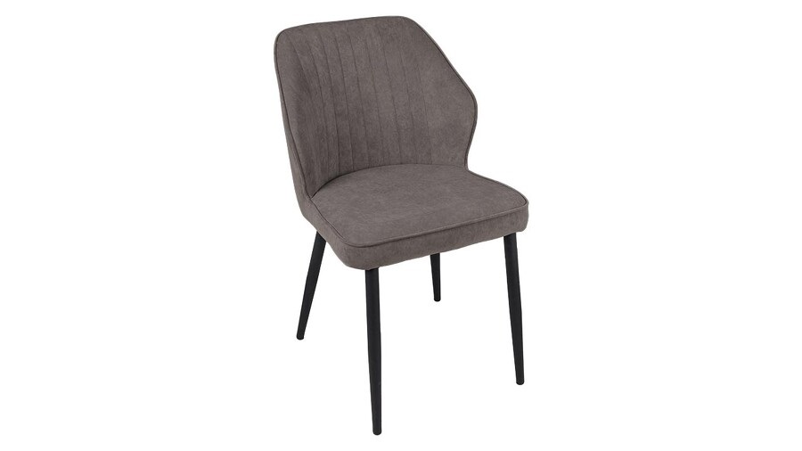 Стул «Крис» Черный муар, Микровелюр BRENDY Latte Стул «Крис» Черный муар, Микровелюр BRENDY Latte