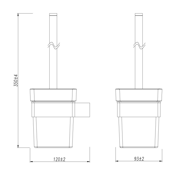 Ёршик для унитаза Lemark SMOOTH LINE с держателем, хром