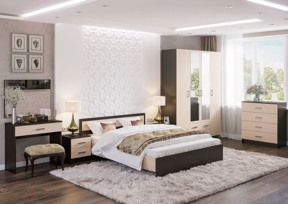 Спальня "Гармония" 1 Белфорт/венге Спальня "Гармония" 1 Белфорт/венге