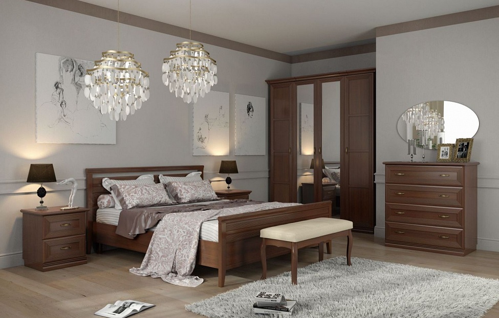 Спальный гарнитур "Адажио" 1 Спальный гарнитур "Адажио" 1