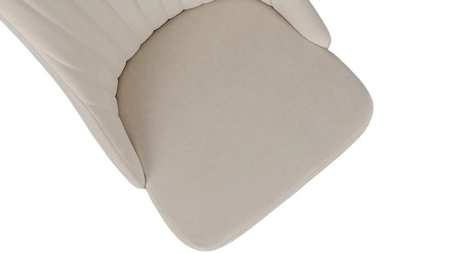 Стул «Данте» Черный муар, Велюр DREAM Beige (бежевый)