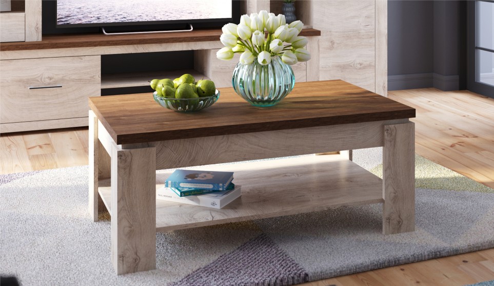 Стол журнальный "Мэдисон" Дуб эндгрейн/дуб экспрессив бронзовый Стол журнальный "Мэдисон" Дуб эндгрейн/дуб экспрессив бронзовый