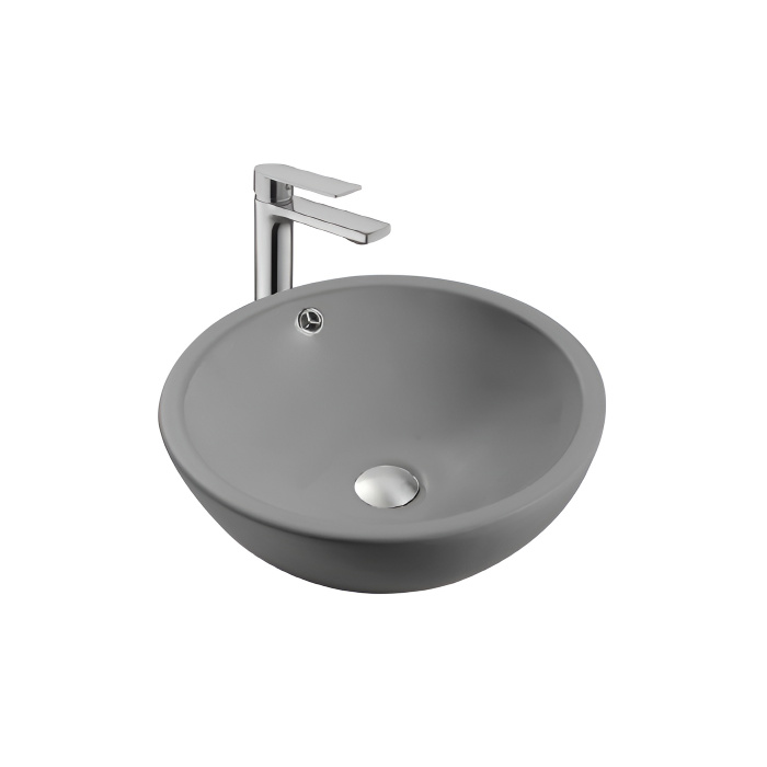 Раковина накладная Aquatek 44 AQ5354-MG Серая матовая