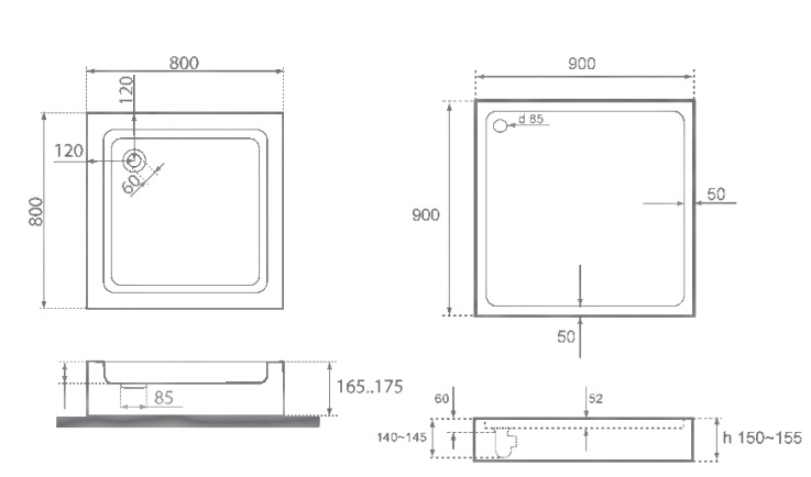 Поддон BAS "Аполло 80" СНЯТО С ПРОИЗВОДСТВА