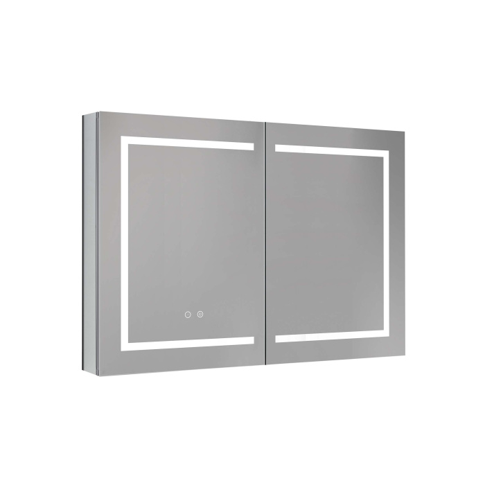 Алюминиевый зеркальный шкаф с подсветкой 1000Х700Х133