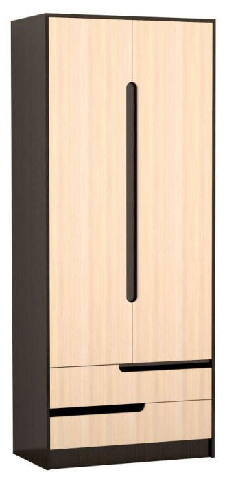 Шкаф двухдверный "Гавана" Дуб молочный / Венге Шкаф двухдверный "Гавана" Дуб молочный / Венге