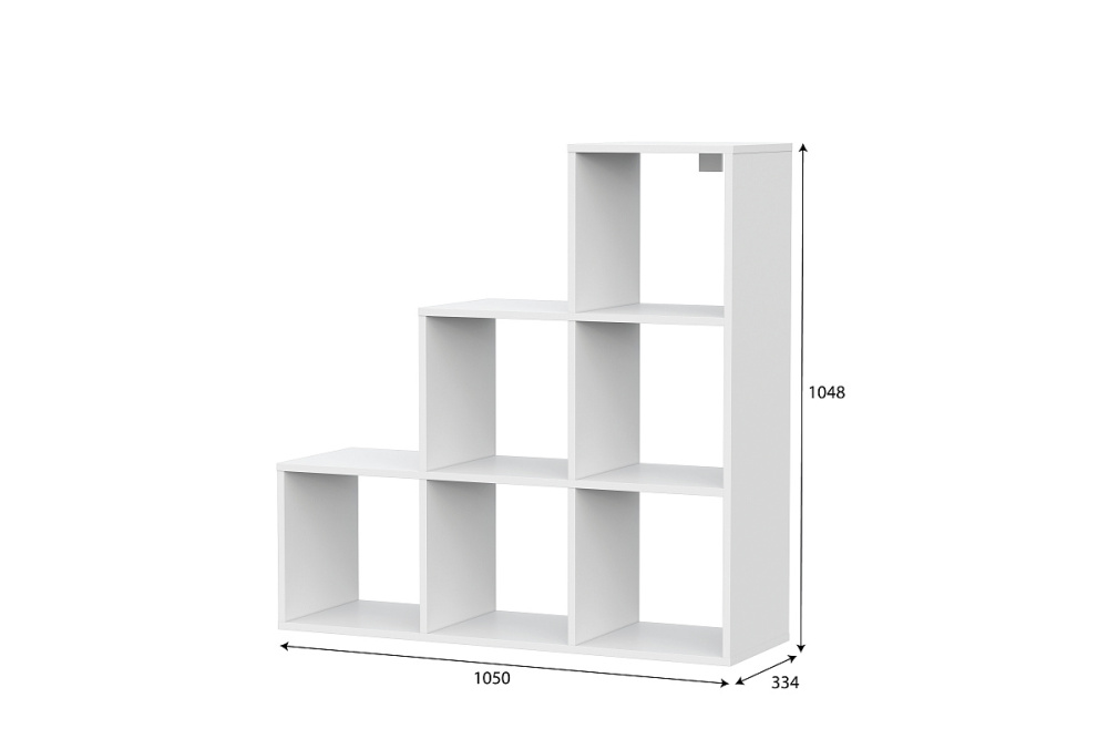Стеллаж (лесенка) "Токио" Белый текстурный