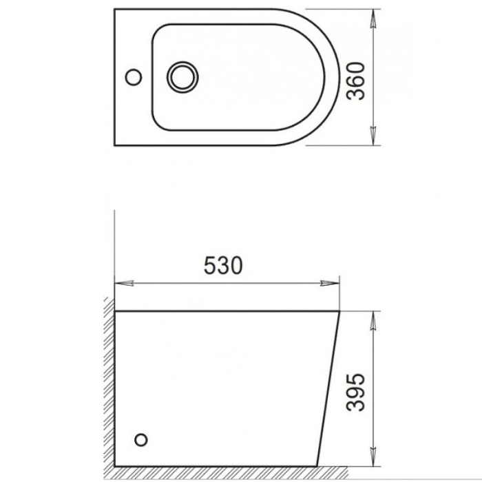 Биде напольное BelBagno "Flay-R" 360Х580Х445