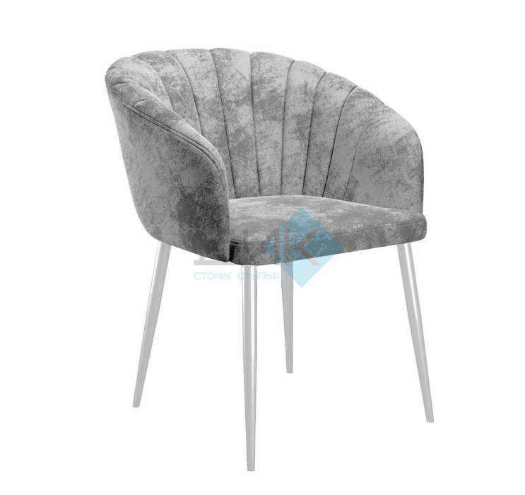 Стул DikLine 441 M13 светло-серый, ножки белые