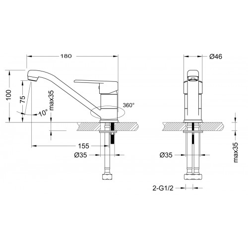 Смеситель для раковины Lemark "Point" LM0307C 