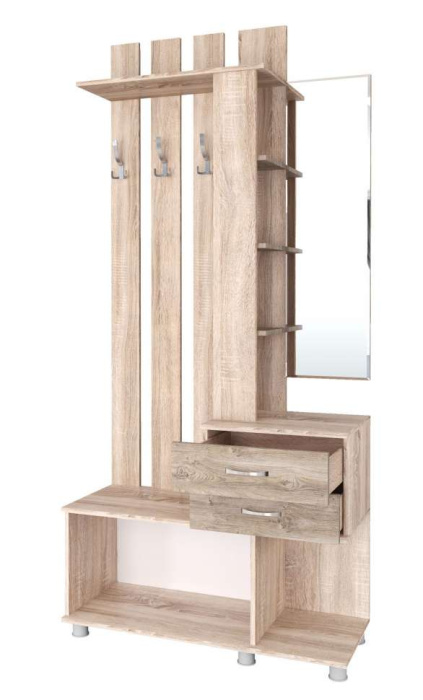 Вешалка с тумбой "Микс-Арт" центарльная секция