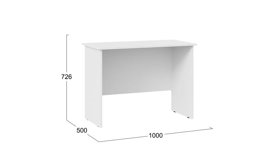 Стол письменный тип 14 (1000) Белый Ясень