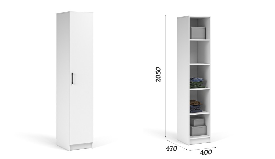 Шкаф "Чикаго вайт" 1 дверный Шкаф "Чикаго вайт" 1 дверный